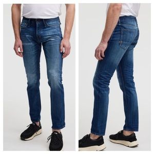 🐞DENHAM Razor Slim Fit Distressed Selvedge Jean Size 34x32”
